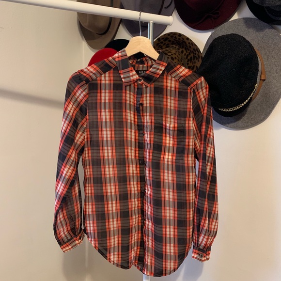 ABS plaid button down shirt - Picture 1 of 4